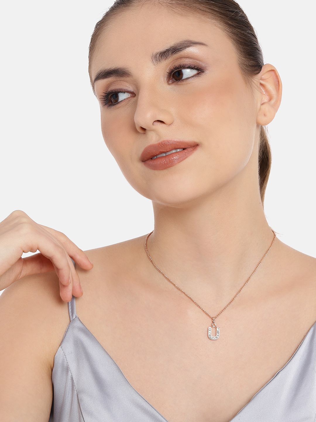 

Estele Rose Gold-Plated Contemporary Pendants with Chains