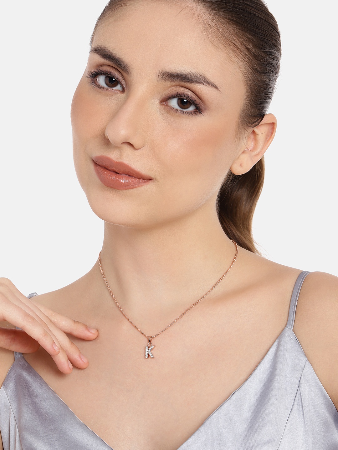 

Estele Rose Gold-Plated Contemporary Pendants with Chains