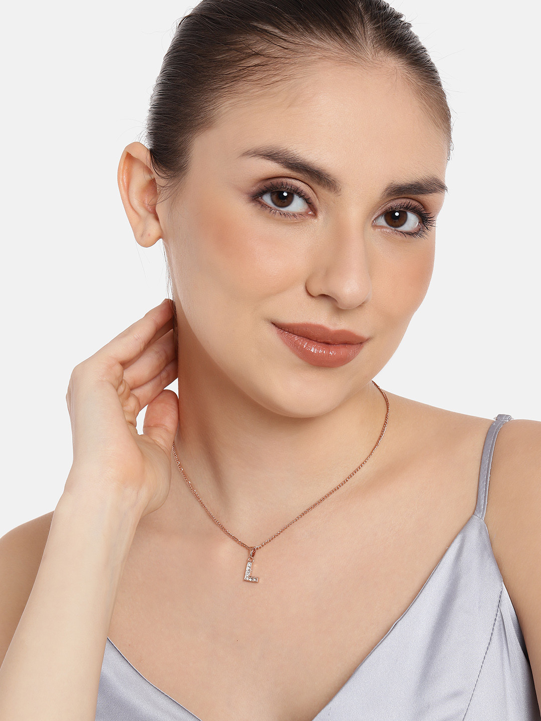 

Estele Rose Gold-Plated Contemporary Pendants with Chains