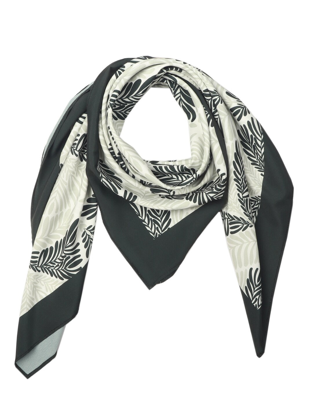 

Beau Design Women Tropical Printed Scarf, Grey