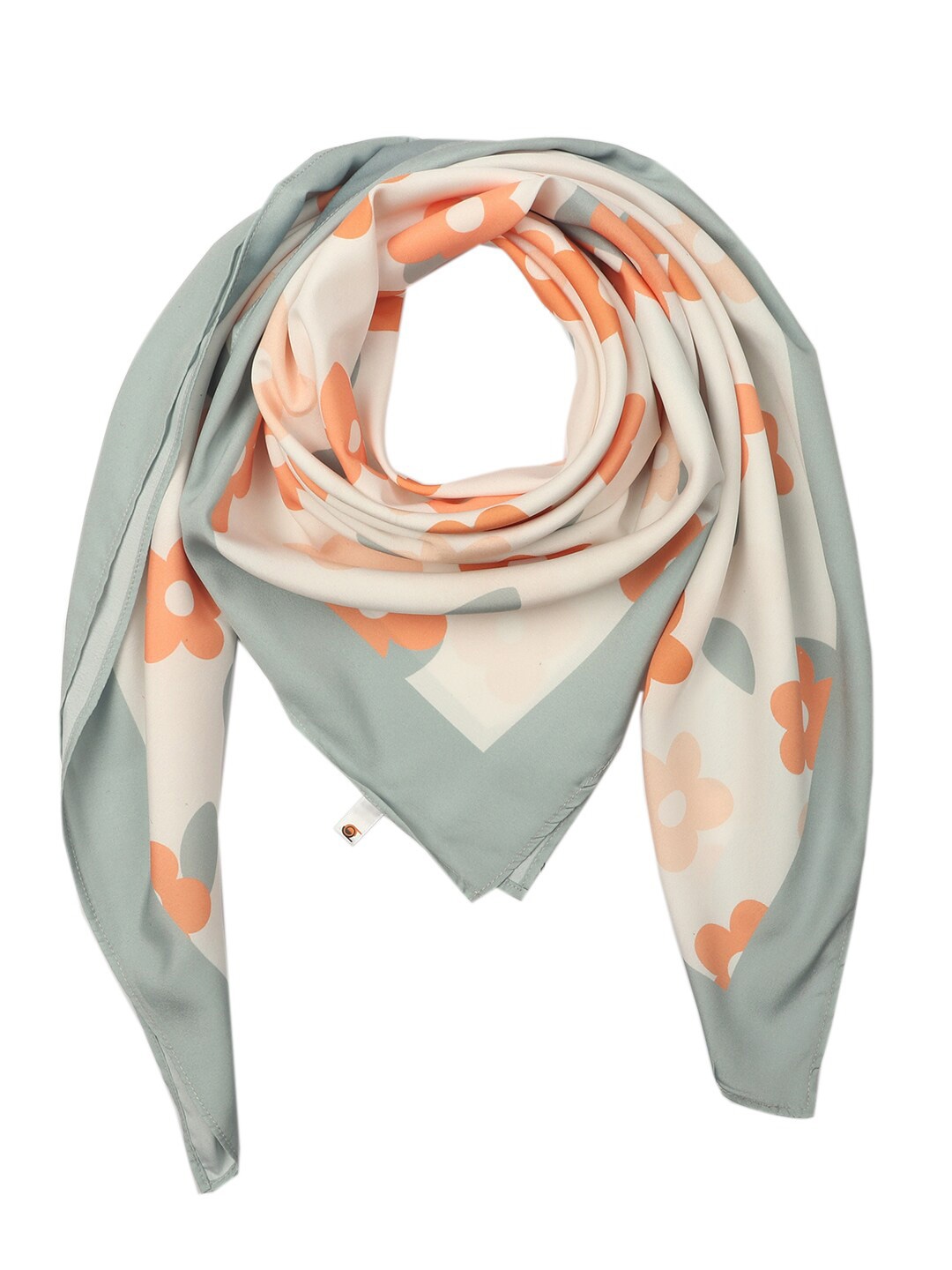 

Beau Design Women Floral Printed Scarf, Peach