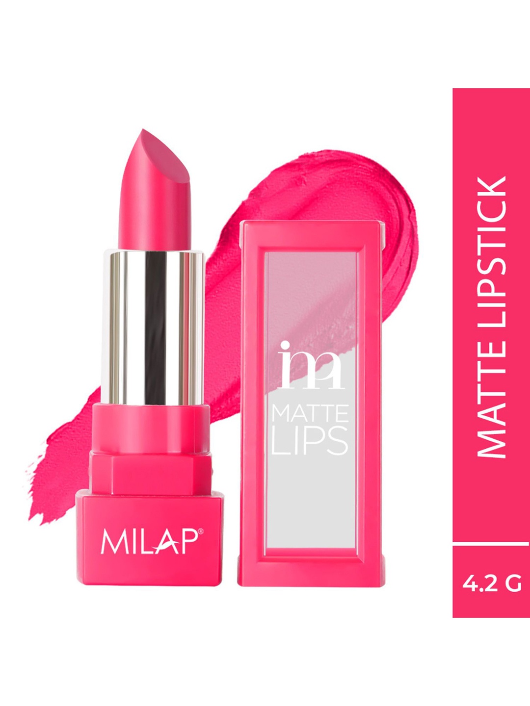 

MILAP Matte Lips Long Lasting Lightweight Bullet Lipstick 4.2g - Ballerina 522, Peach