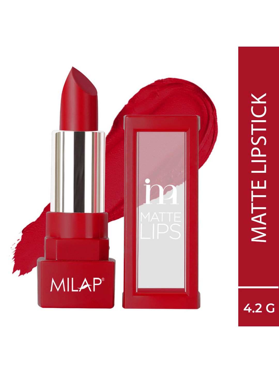 

MILAP Matte Lips Long Stay Lightweight Bullet Lipstick - Demon Daze 504, Red