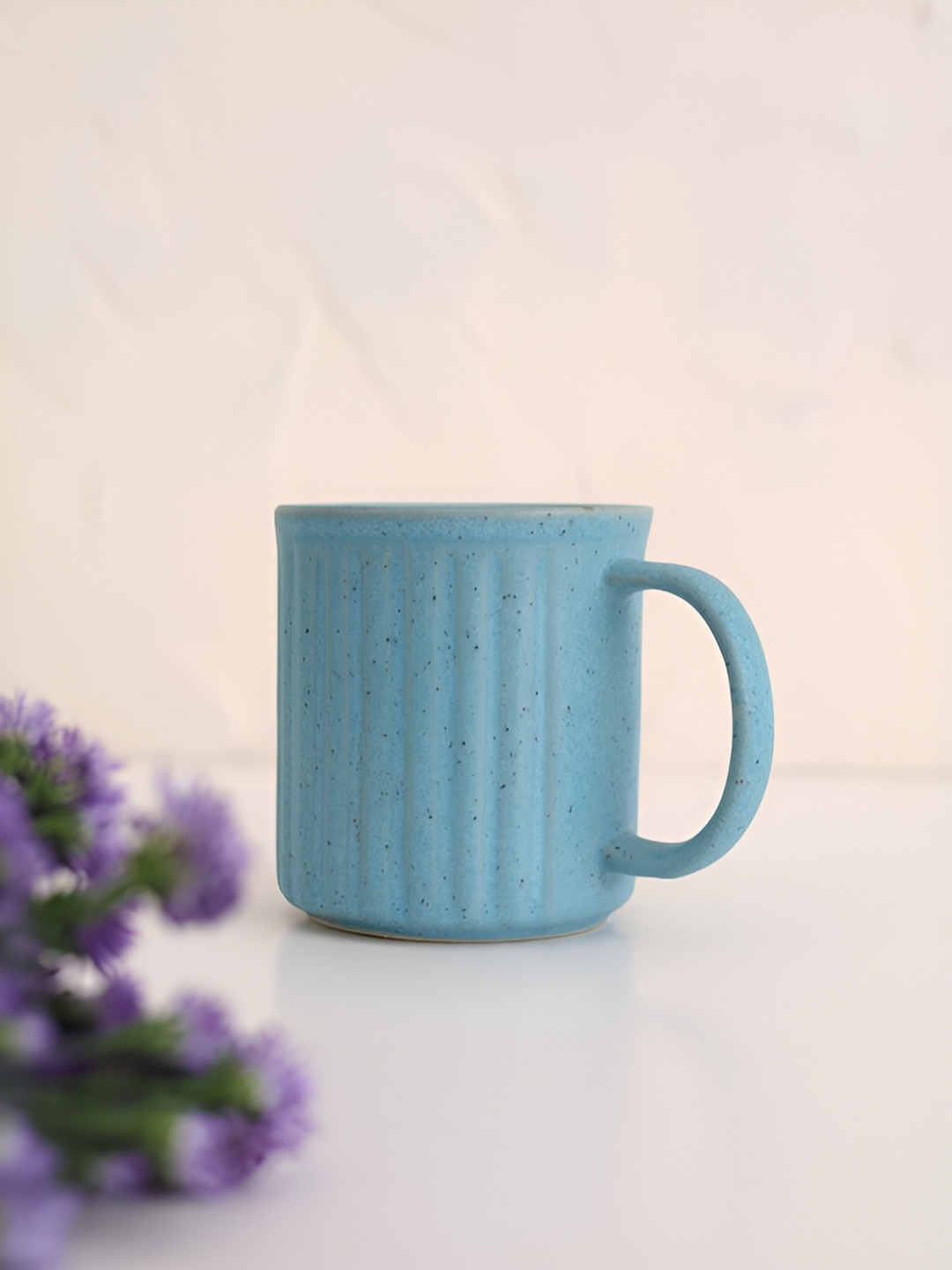 

NURTURE INDIA Blue Printed Ceramic Matte Mug 350 ml