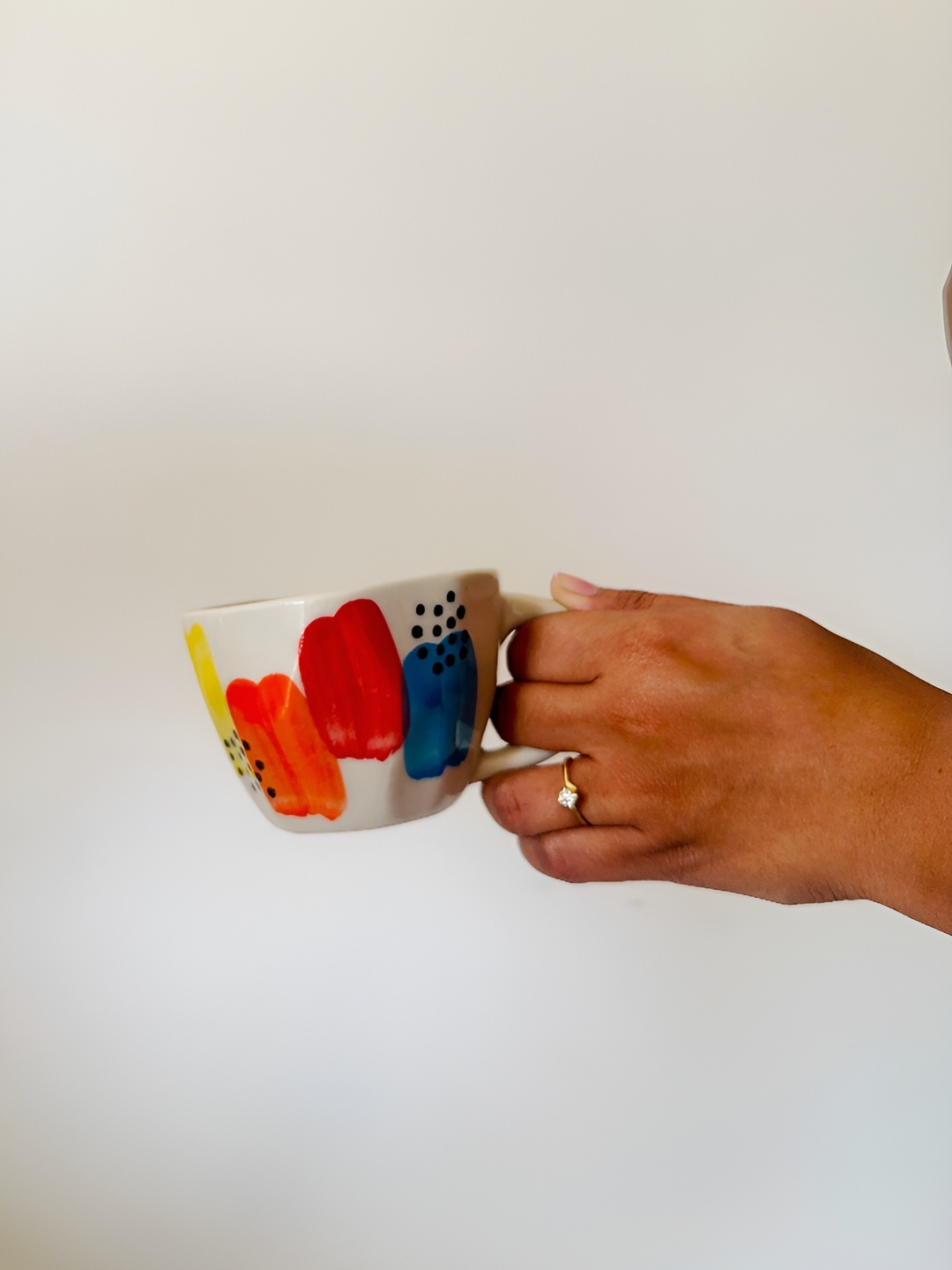 

NURTURE INDIA White & Red Printed Ceramic Matte Mug 230 ml