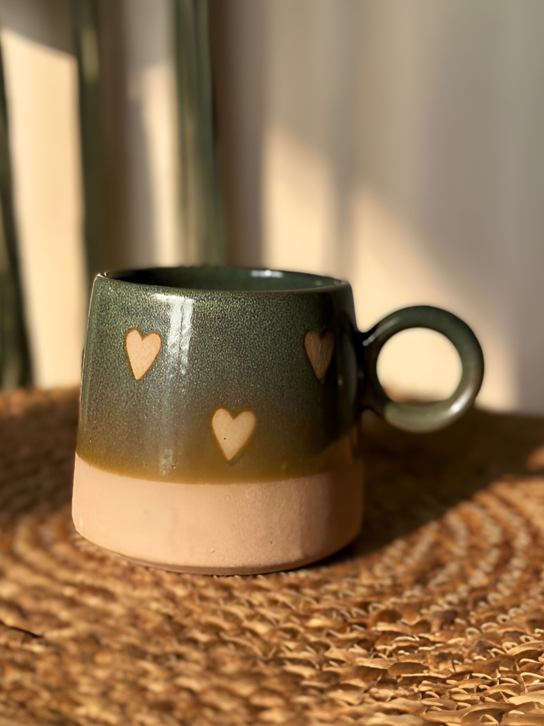 

NURTURE INDIA Sea Green Printed Ceramic Mugs