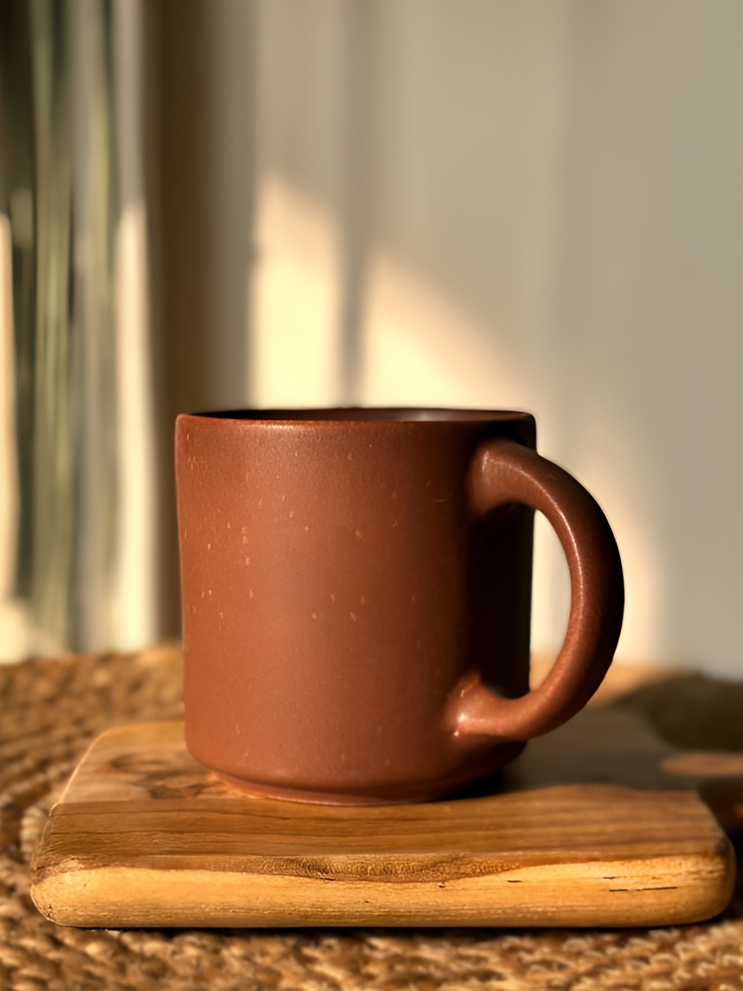 

NURTURE INDIA Brown Solid Ceramic Matte Mugs