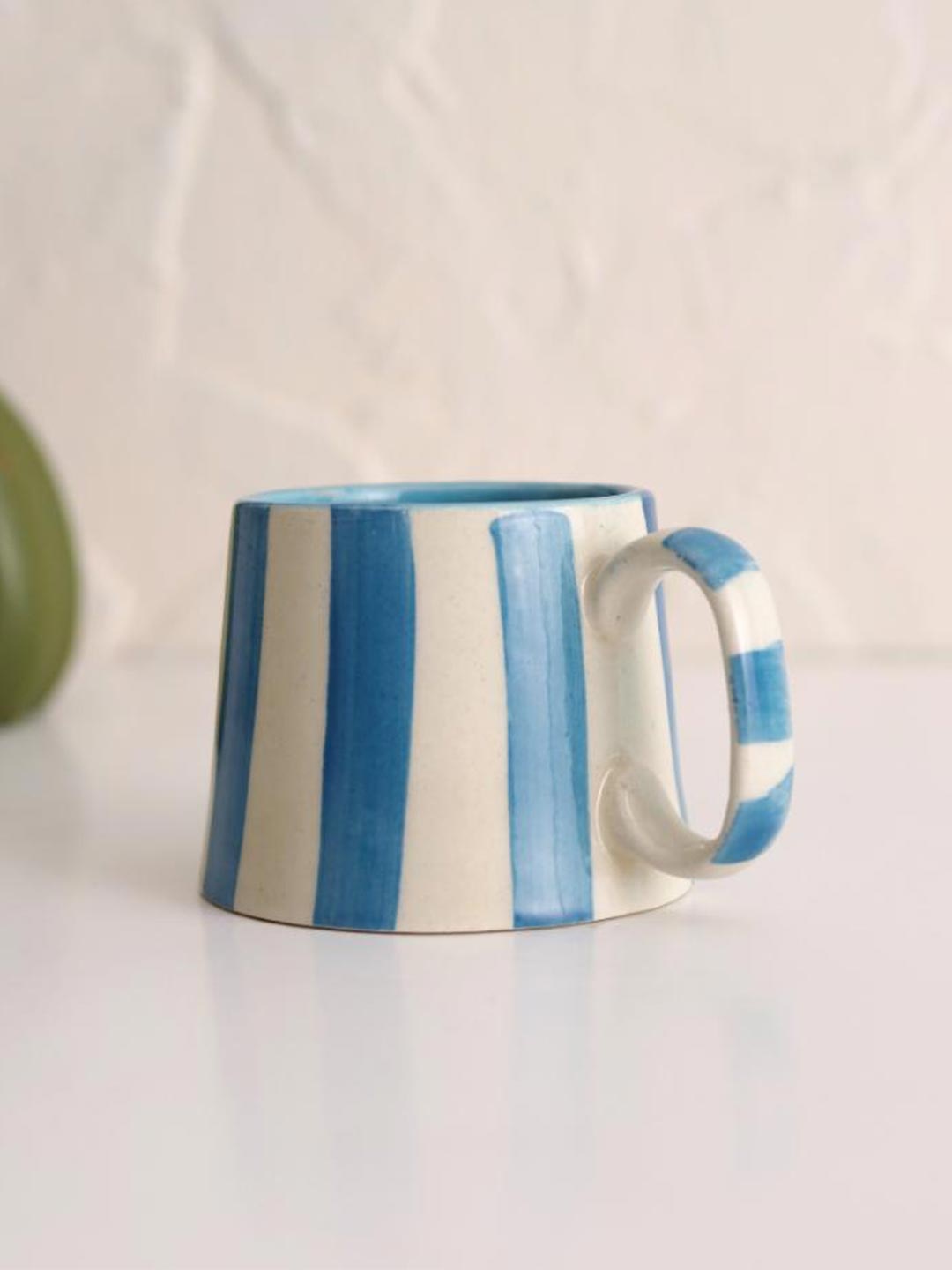 

NURTURE INDIA Blue & Off White Printed Ceramic Matte Cup