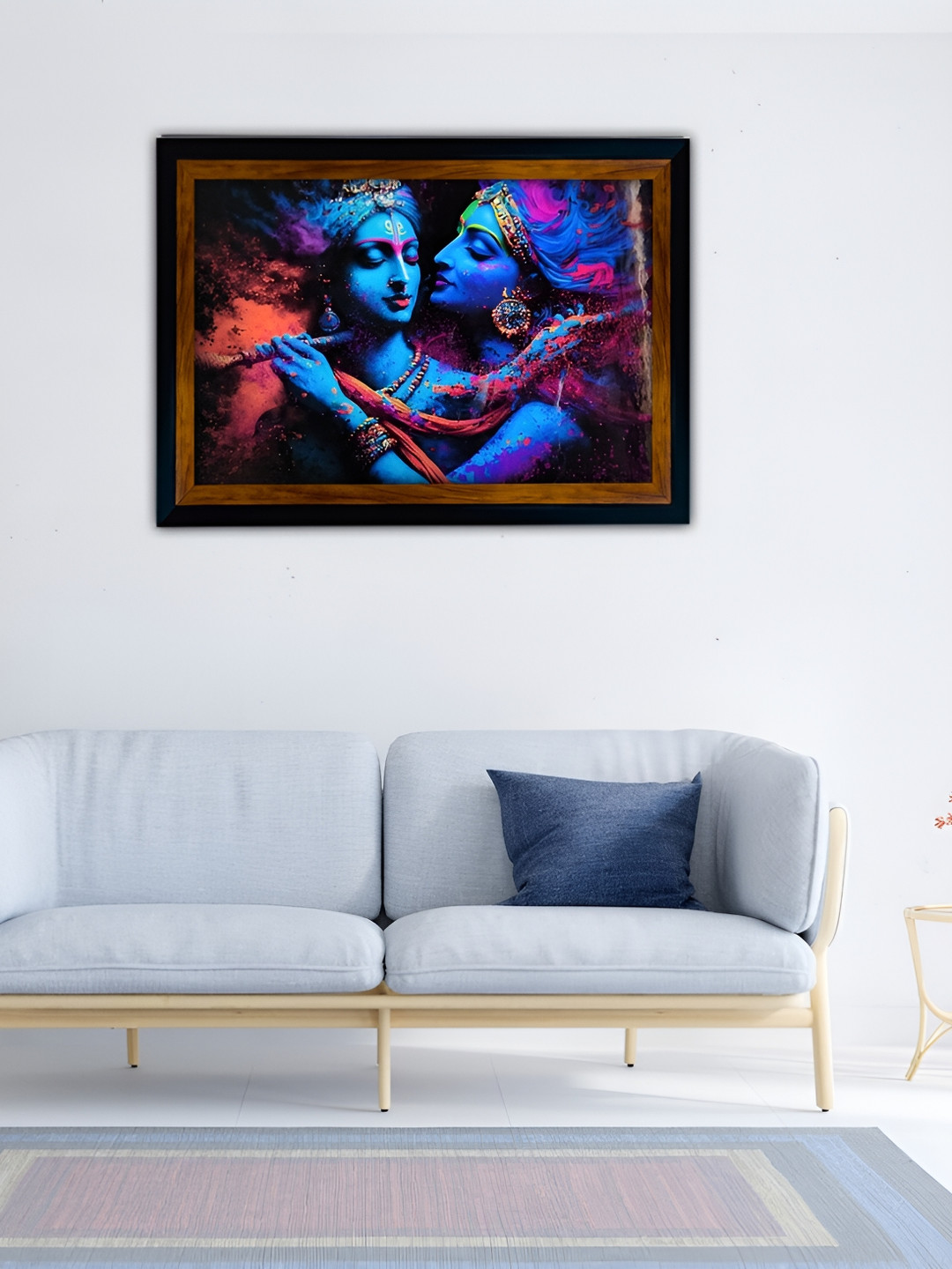 

WALLMAX Blue Wooden Paintings Wall Art