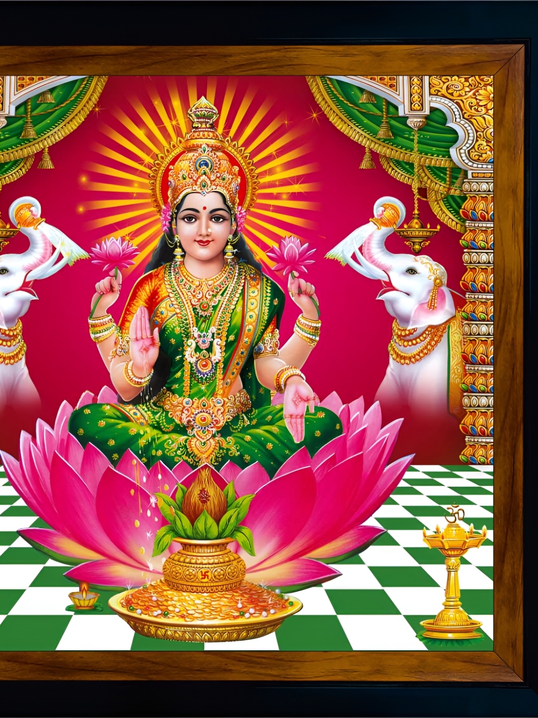 

WALLMAX Red & Gold Toned Religious Wall Art