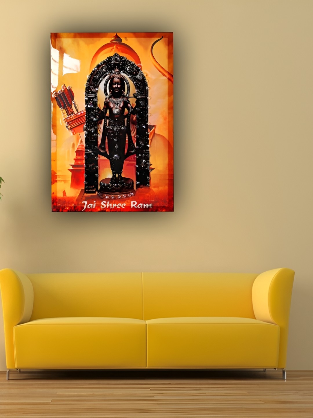 

WALLMAX Black & Orange Religious Wall Art