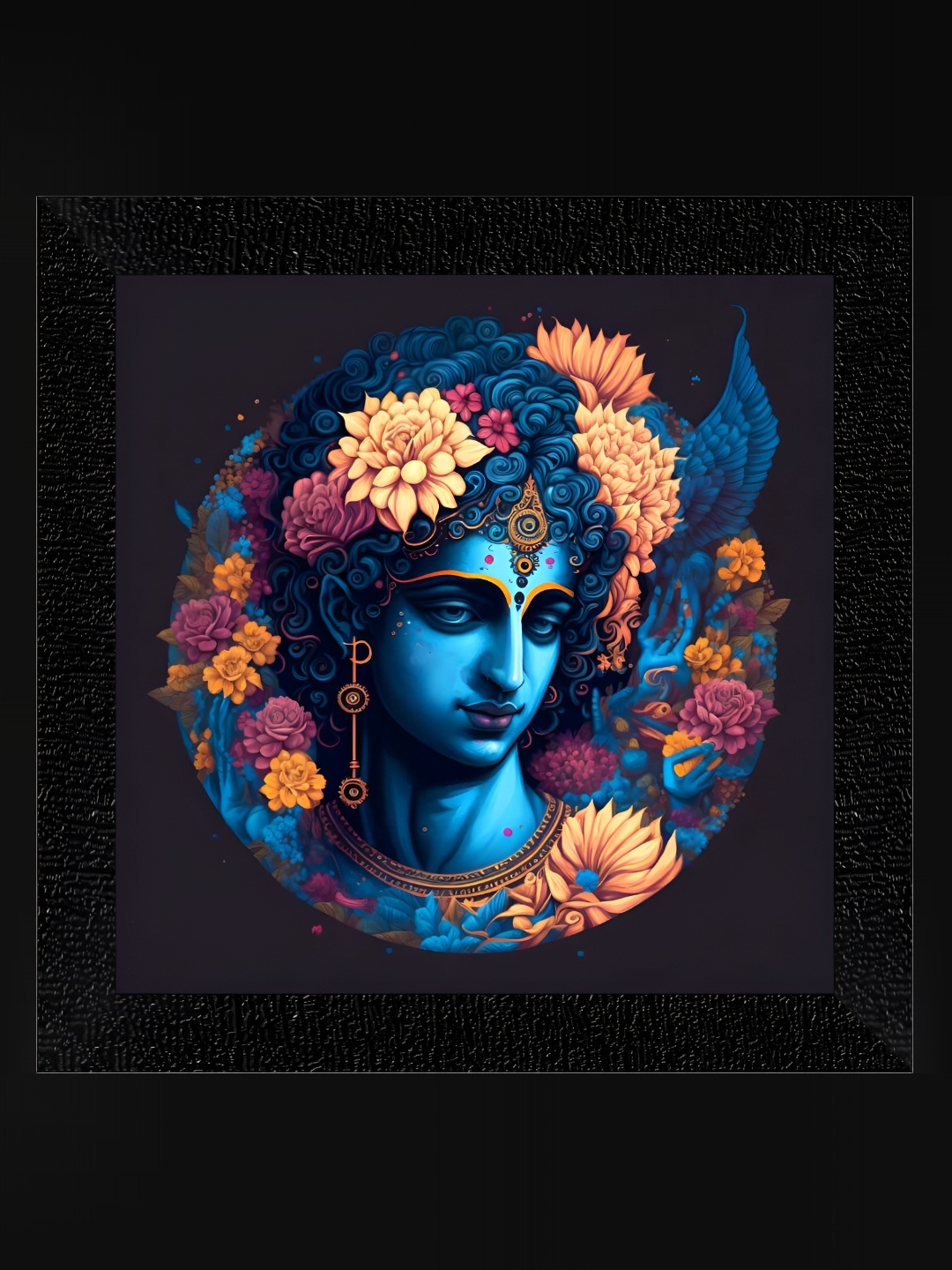 

WALLMAX Black & Blue Religious Wall Art