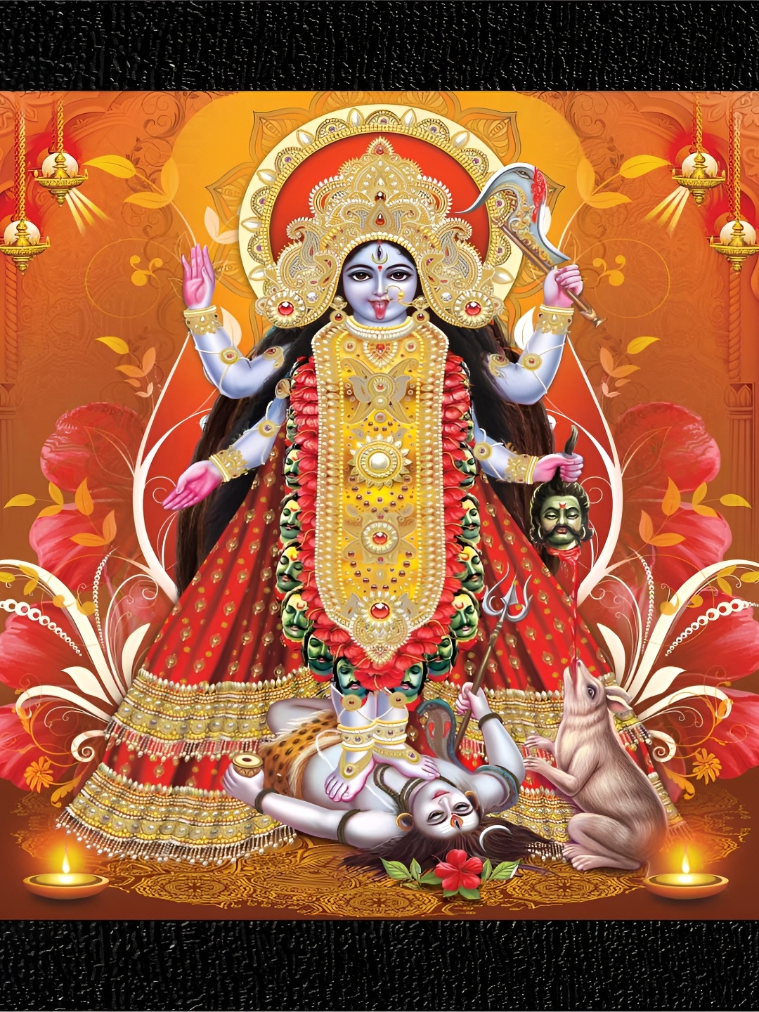 

WALLMAX Black & Red Religious Wall Art