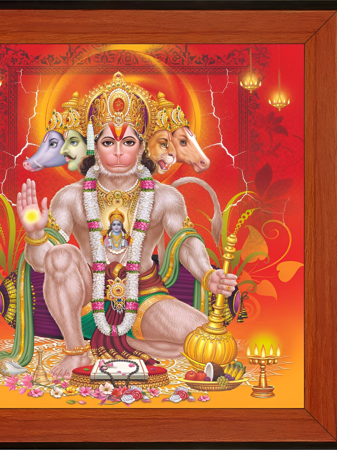 

WALLMAX Brown & Red Religious Wall Art
