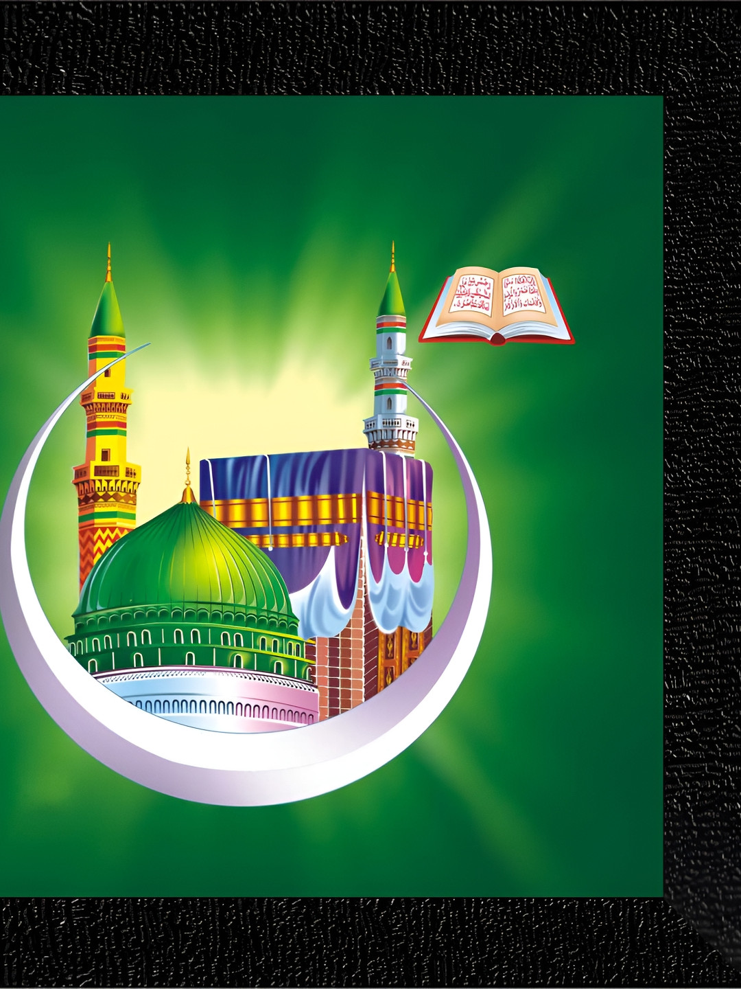 

WALLMAX Black & Green Religious Wall Art