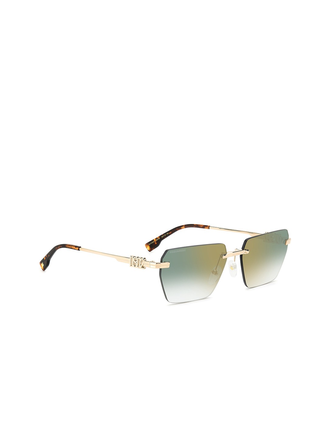 

Dsquared2 Men Rectangle Sunglasses with UV Protected Lens 206237PEF57D6, Green