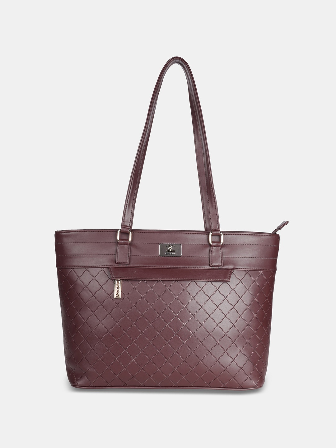 

ESBEDA Textured Structured Quilted Shoulder Bag, Brown