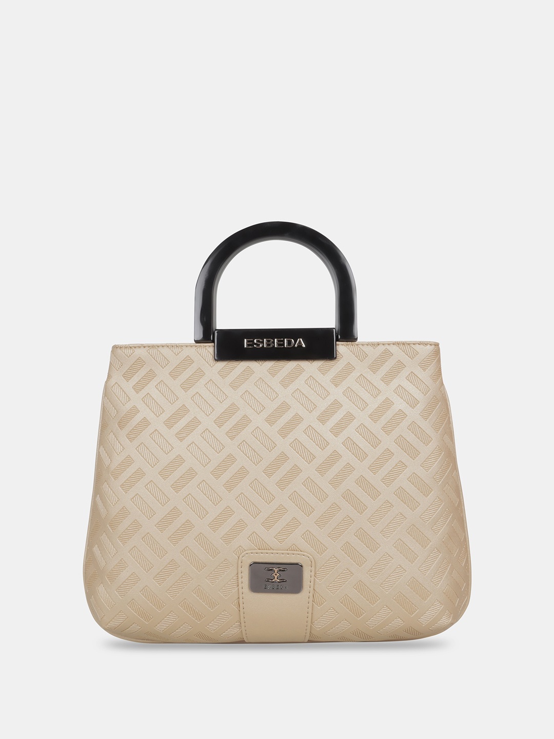 

ESBEDA Geometric Textured Structured Quilted Short Handheld Bag, Gold