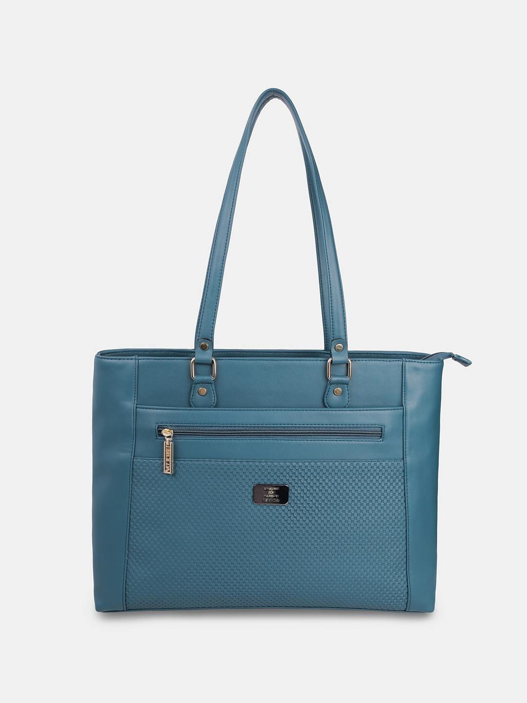 

ESBEDA Textured Structured Oversized Shoulder Bag, Blue
