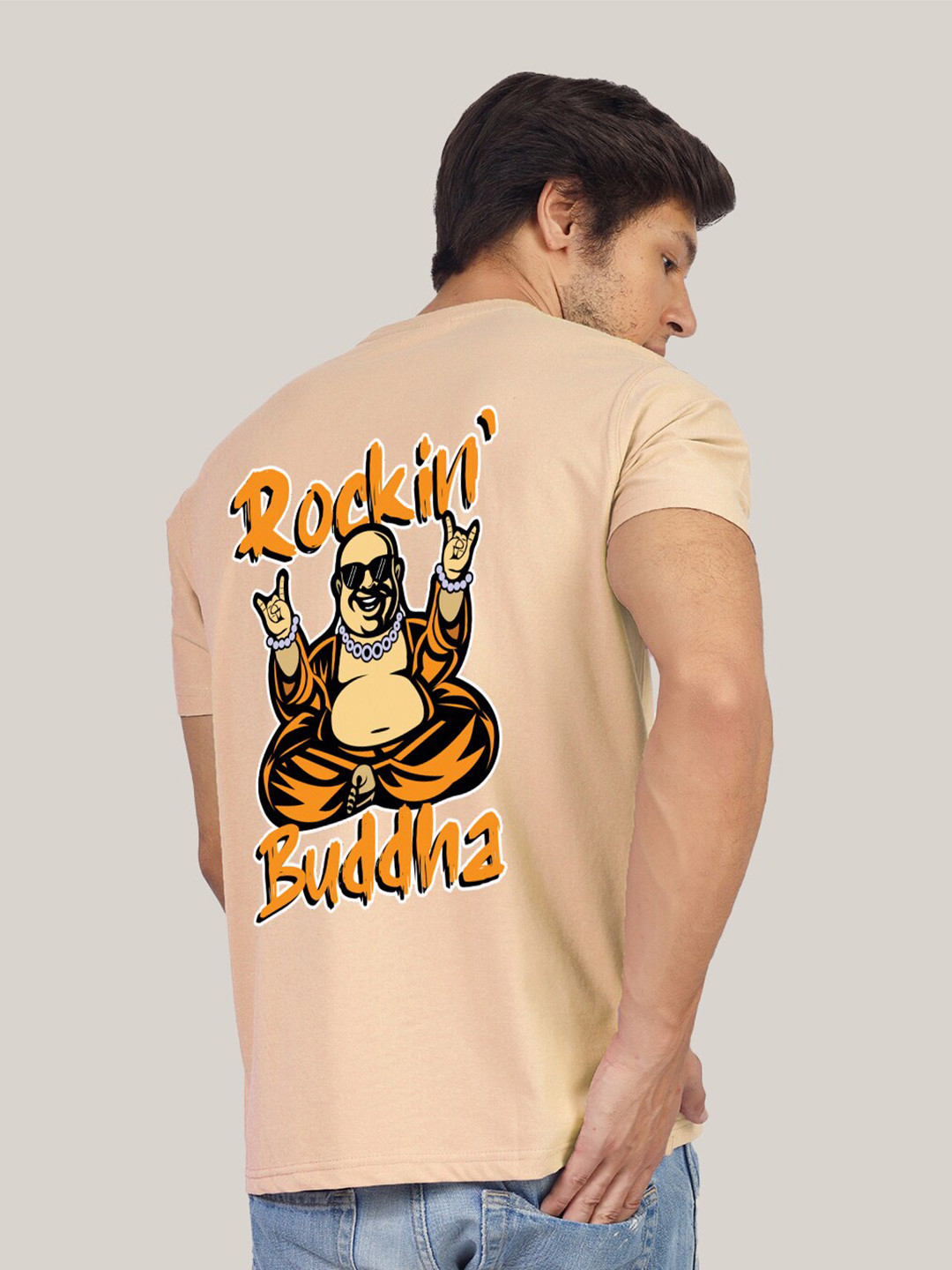 

Greylongg Yorksteadd 2076 Graphic Printed Round Neck T-shirt, Beige