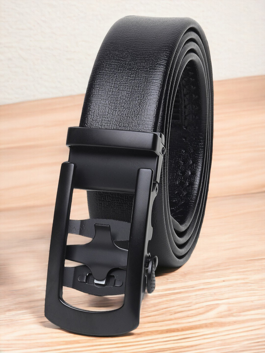 

Mast & Harbour Men Formal Belt, Black