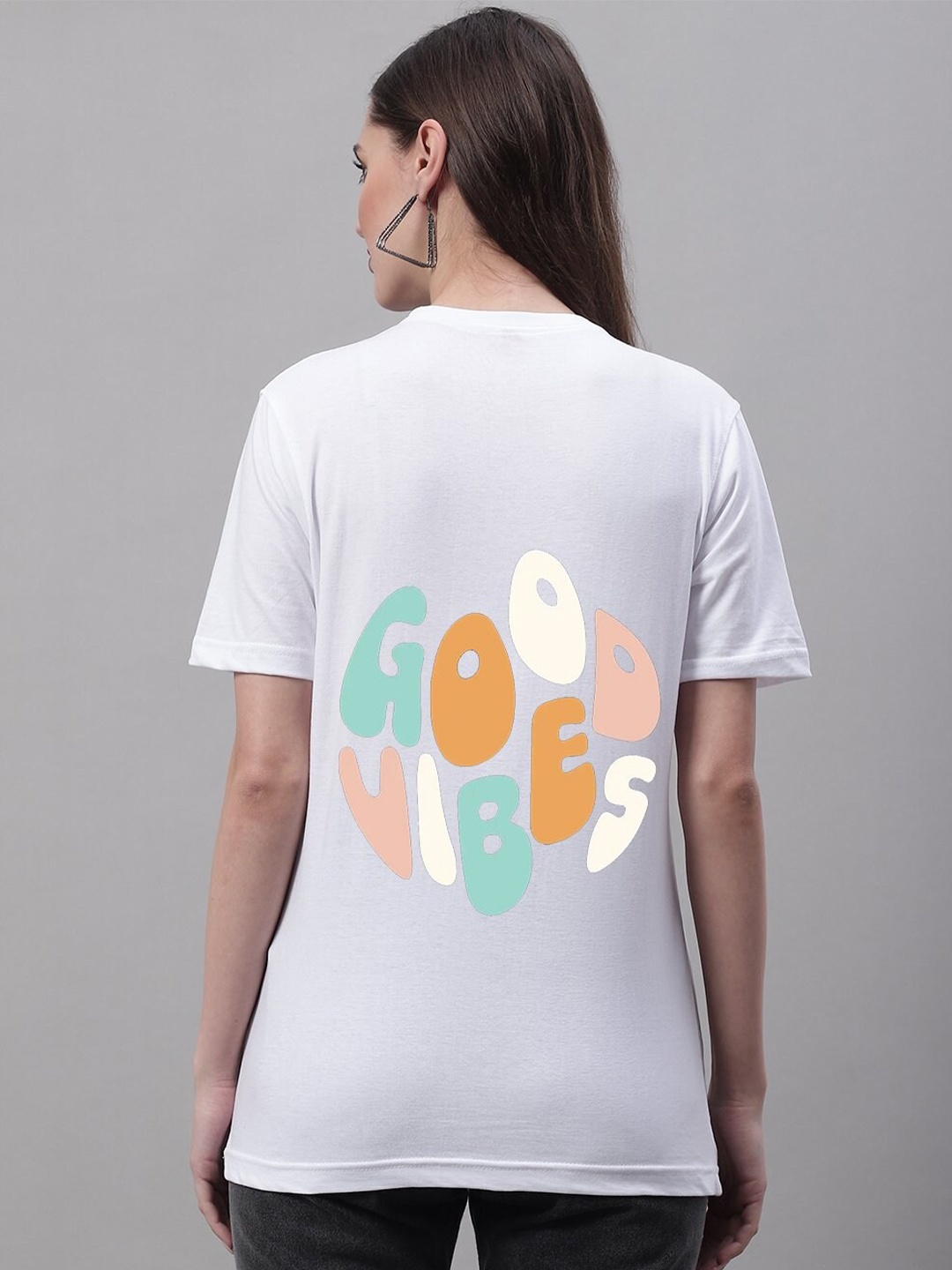 

Miaz Lifestyle Typography Printed Pure Cotton T-Shirt, White