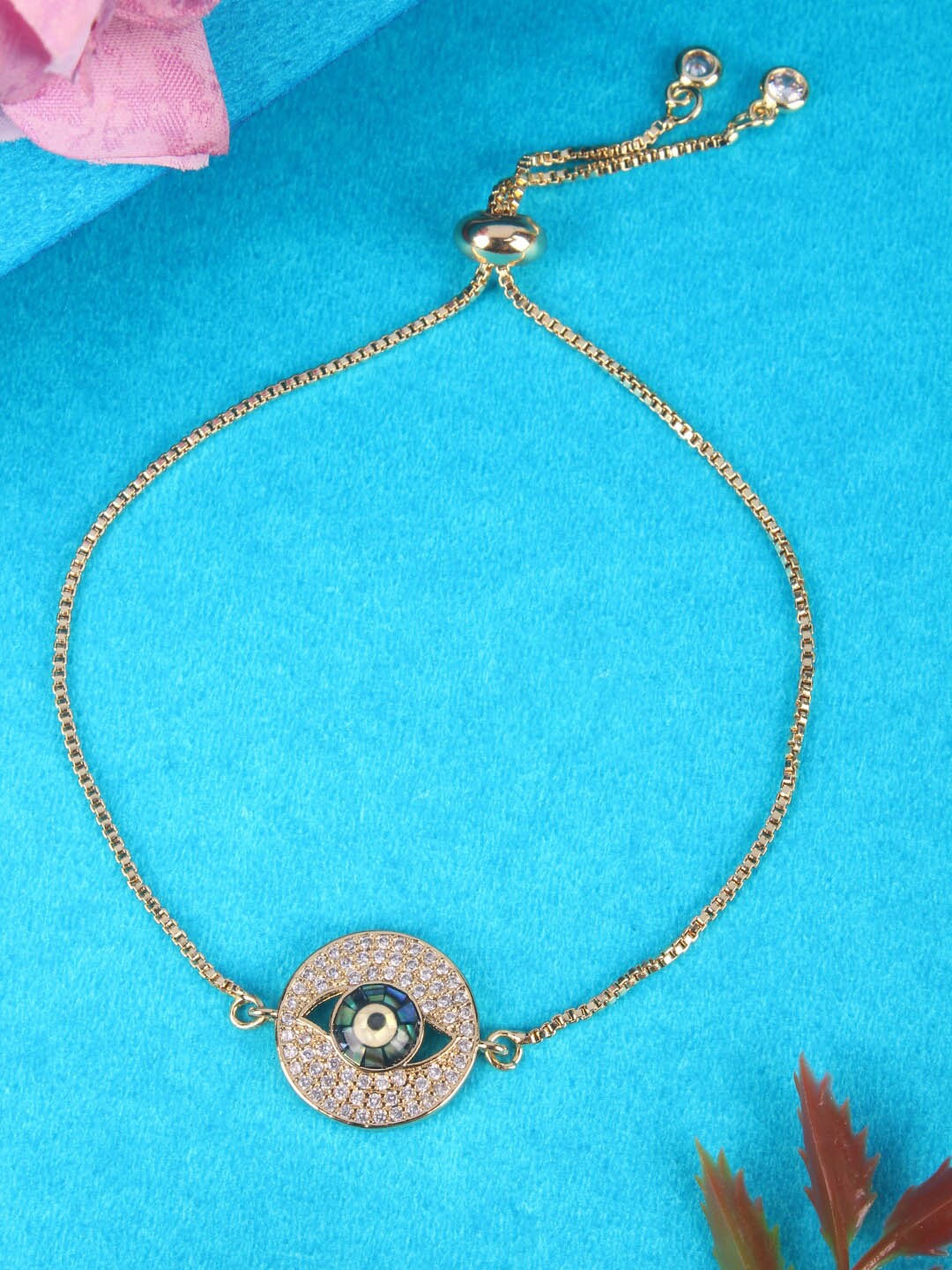 

DressBerry Gold-Plated Cubic Zirconia Charm Bracelet