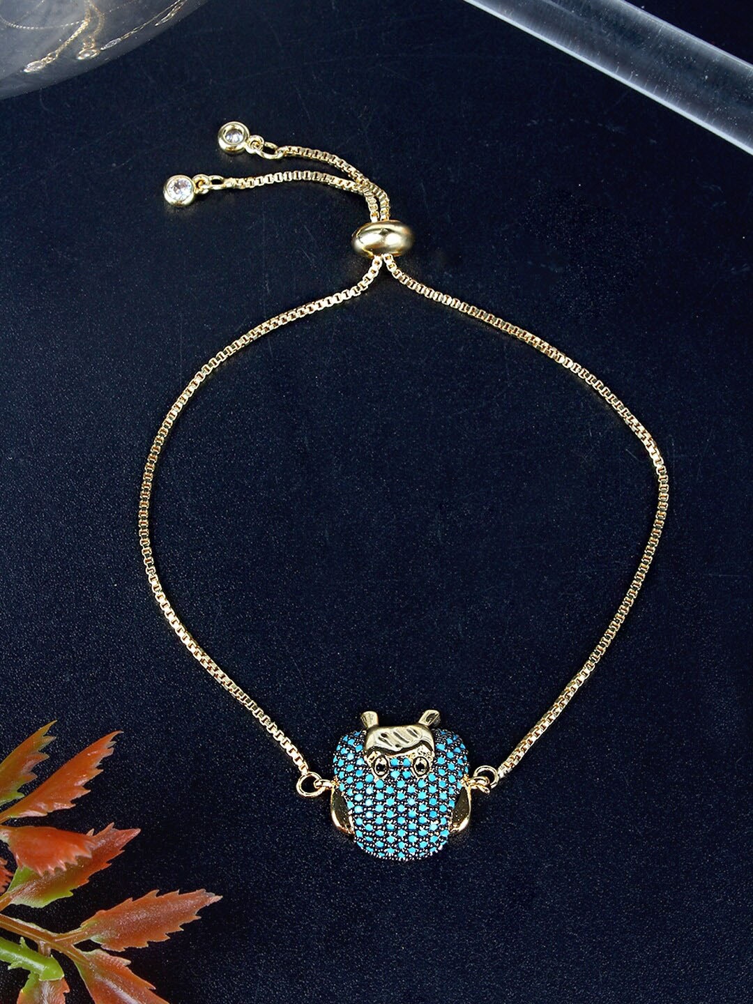 

DressBerry Cubic Zirconia Gold-Plated Charm Bracelet
