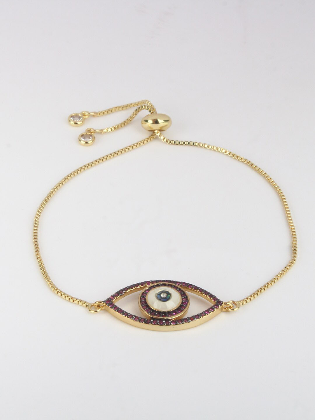 

DressBerry Cubic Zirconia Gold-Plated Charm Bracelet