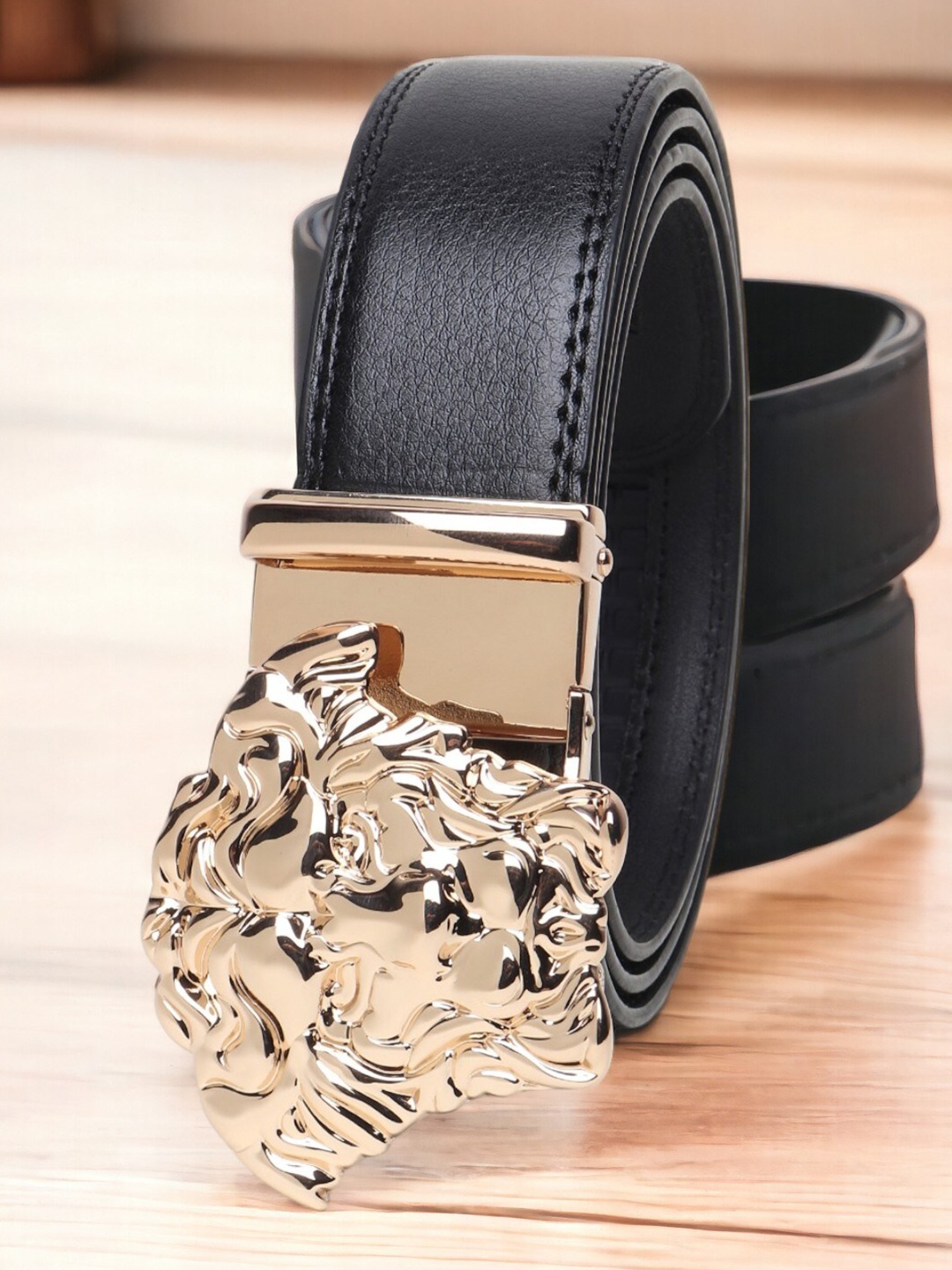 

Mast & Harbour Men Formal Belt, Black