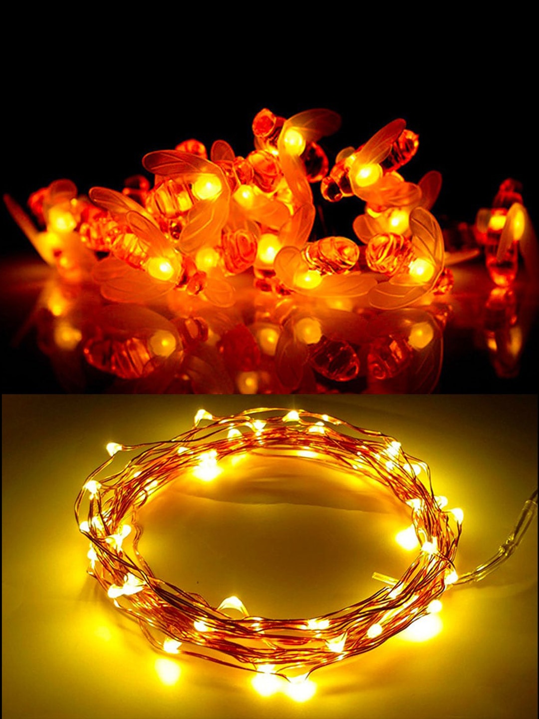 

MLD Yellow Modern 30LED String Fairy Light With 16 Honey Bee LED Light