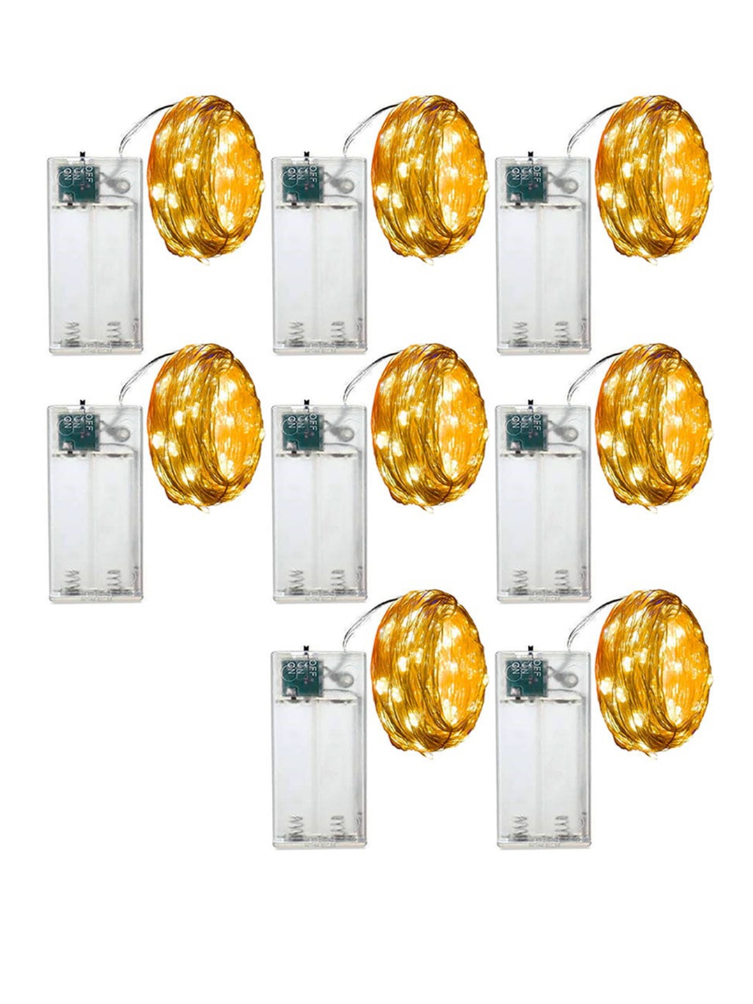 

MLD Yellow 8 Pcs 30LED Fairy String Lights