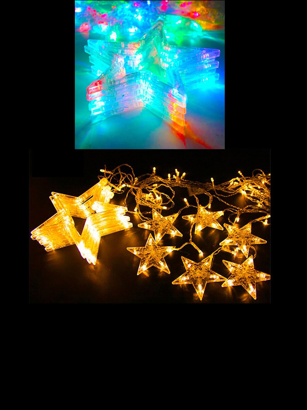 

MLD Yellow 2 Pcs 12-Stars & 8 Modes Fairy Star Light