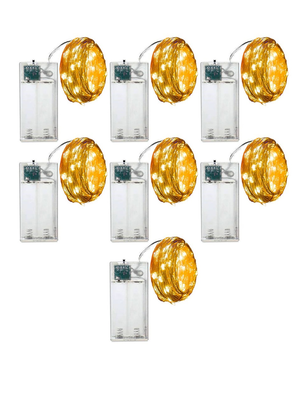 

MLD Yellow 7 Pcs 30LED Fairy String Lights