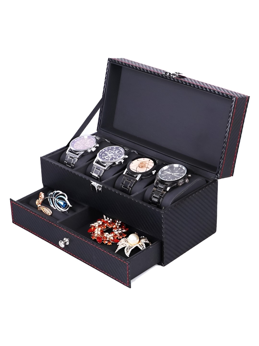 

Cortina Water Resistant Watch Organiser, Black