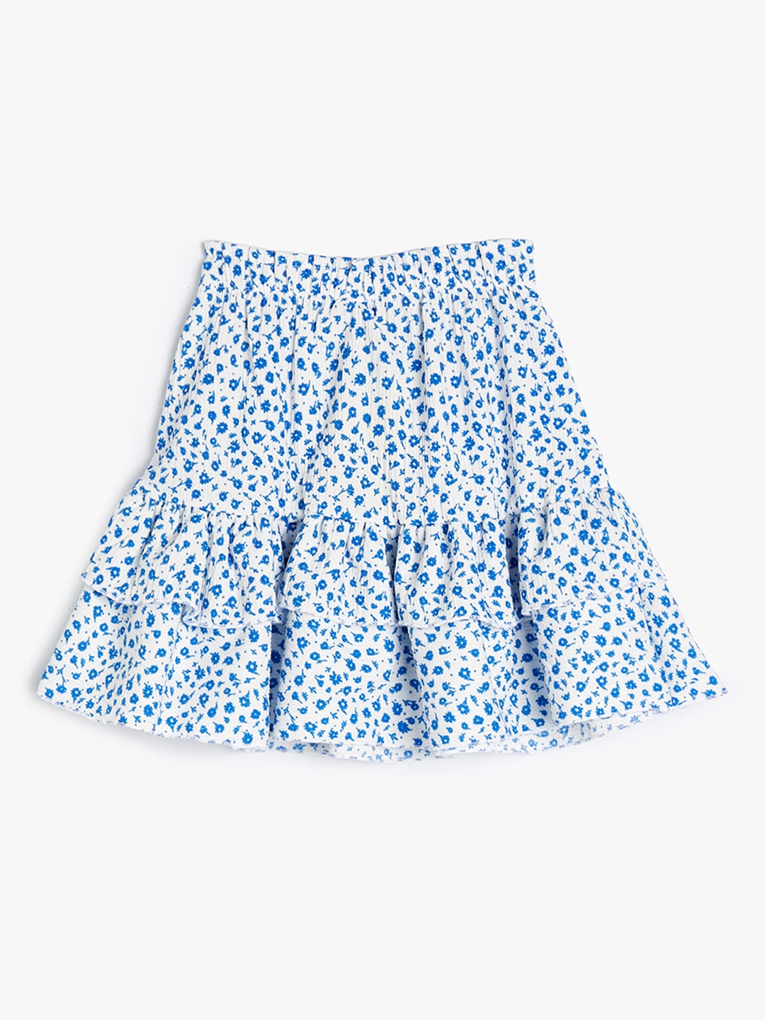 

Koton Girls Floral Printed Tiered Skirt, White