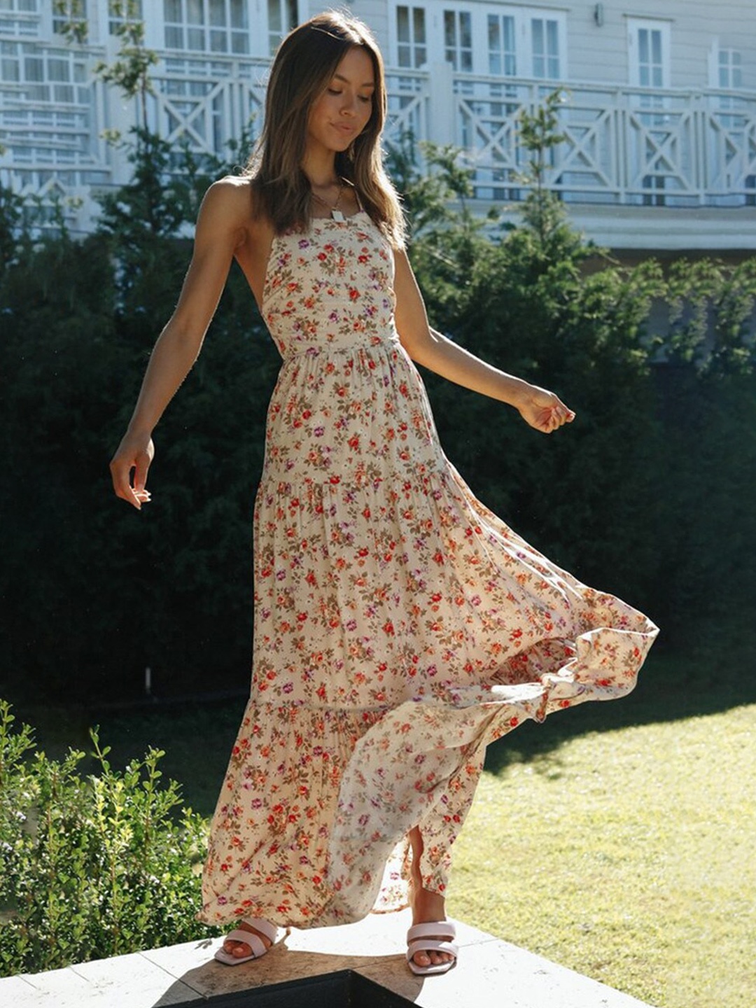 

StyleCast White Floral Print Fit & Flare Dress