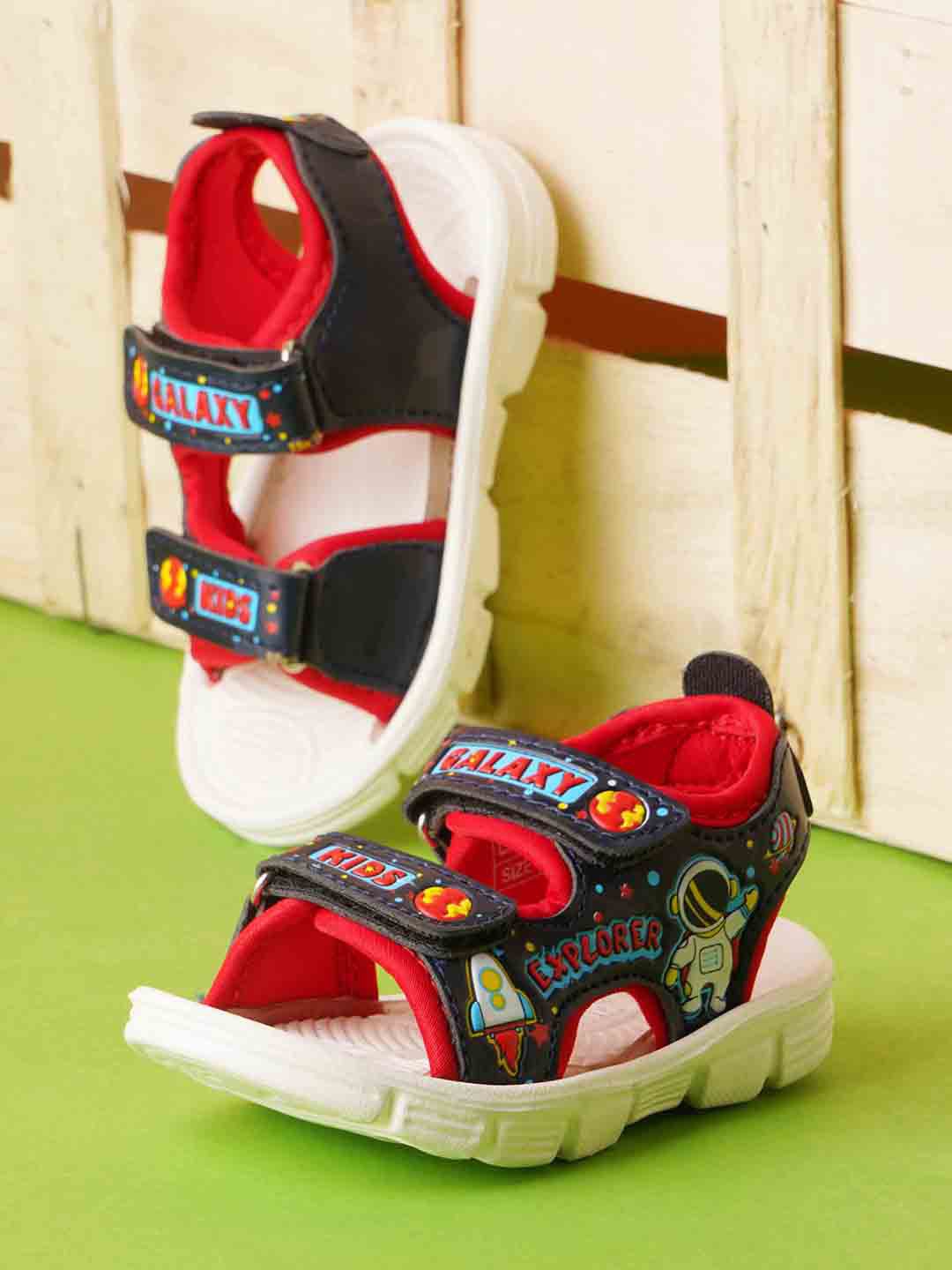 

KATS Kids Printed Sports Sandals, Red