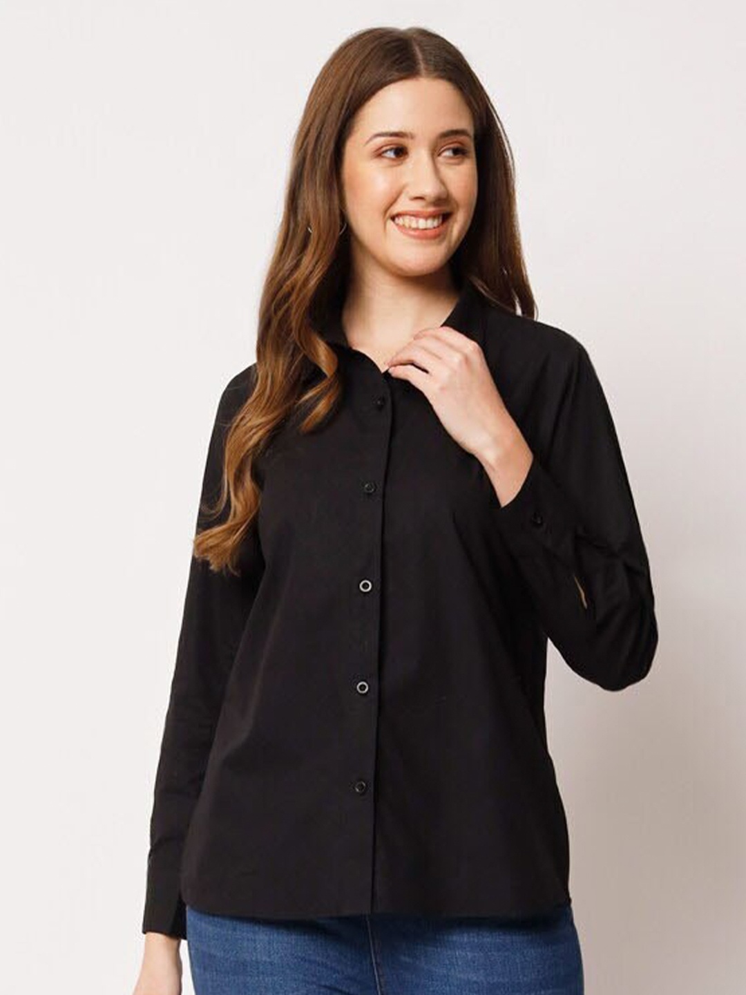 

Fab Star Classic Regular Fit Casual Shirt, Black