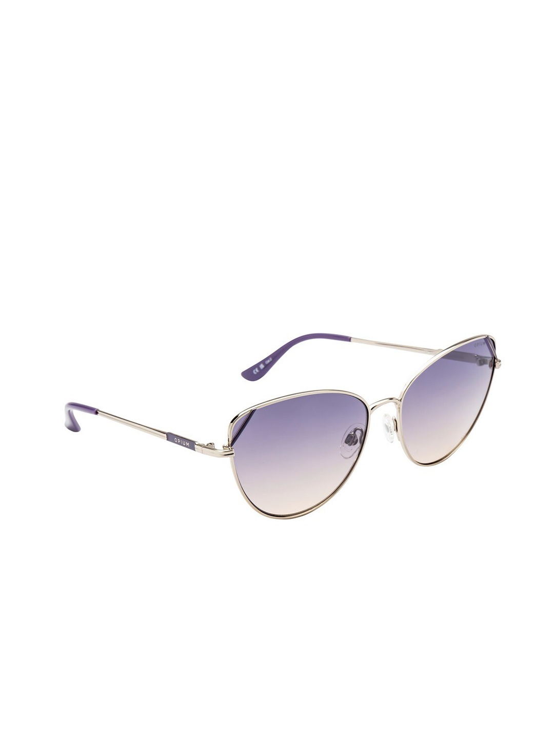 

OPIUM Women Cateye Sunglasses with UV Protected Lens OP-10188-C03-59, Silver