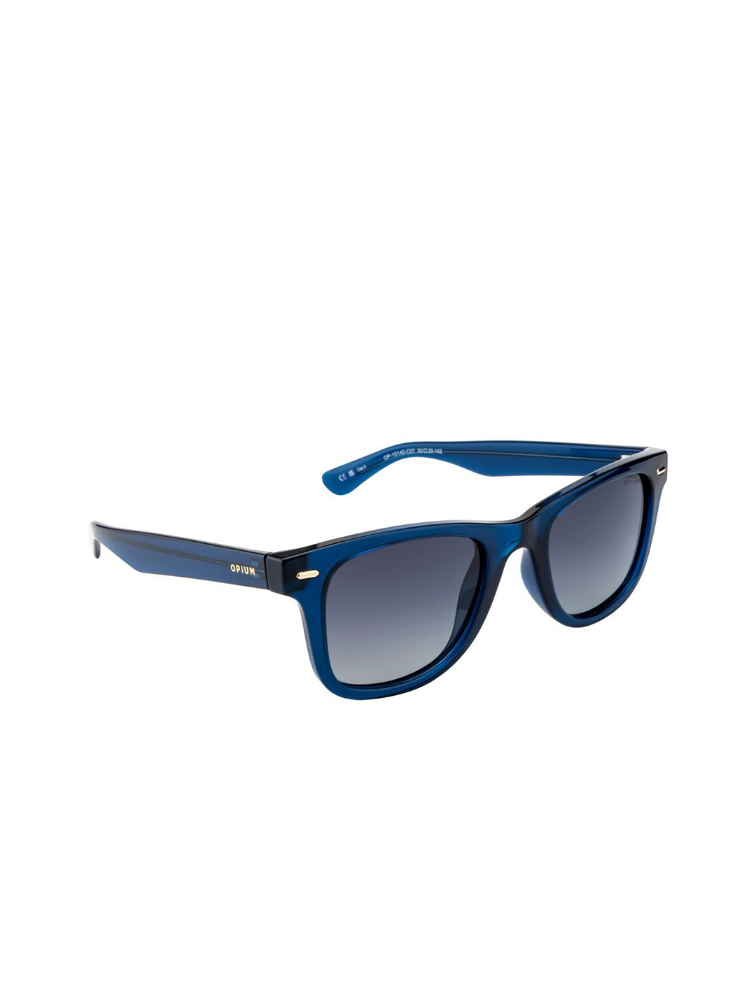 

OPIUM Unisex Square Sunglasses with Polarised and UV Protected Lens-OP-10142-C07-50, Blue