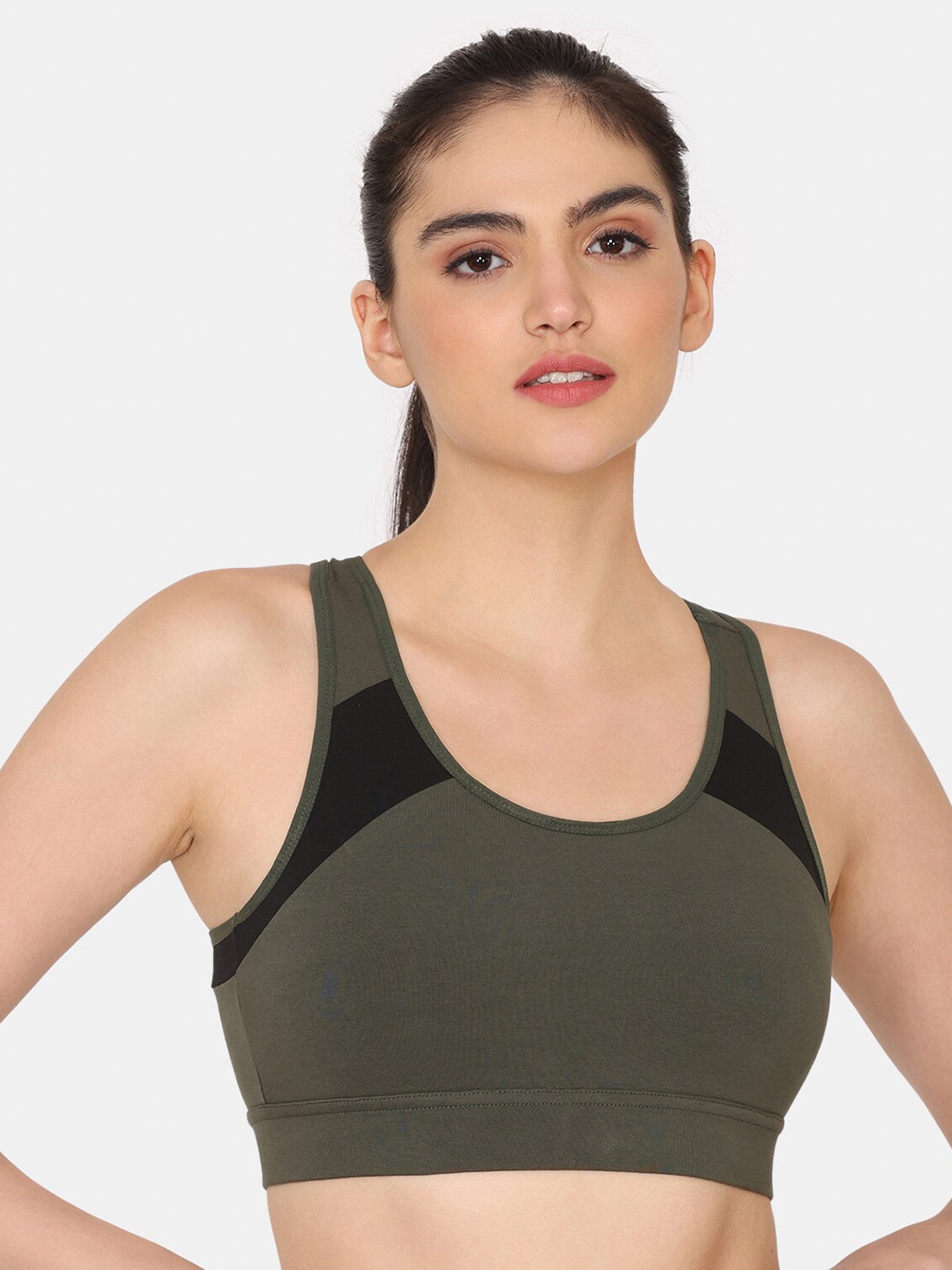 

Zelocity by Zivame Full Coverage Non-Wired Super Support Bra All Day Comfort, Green