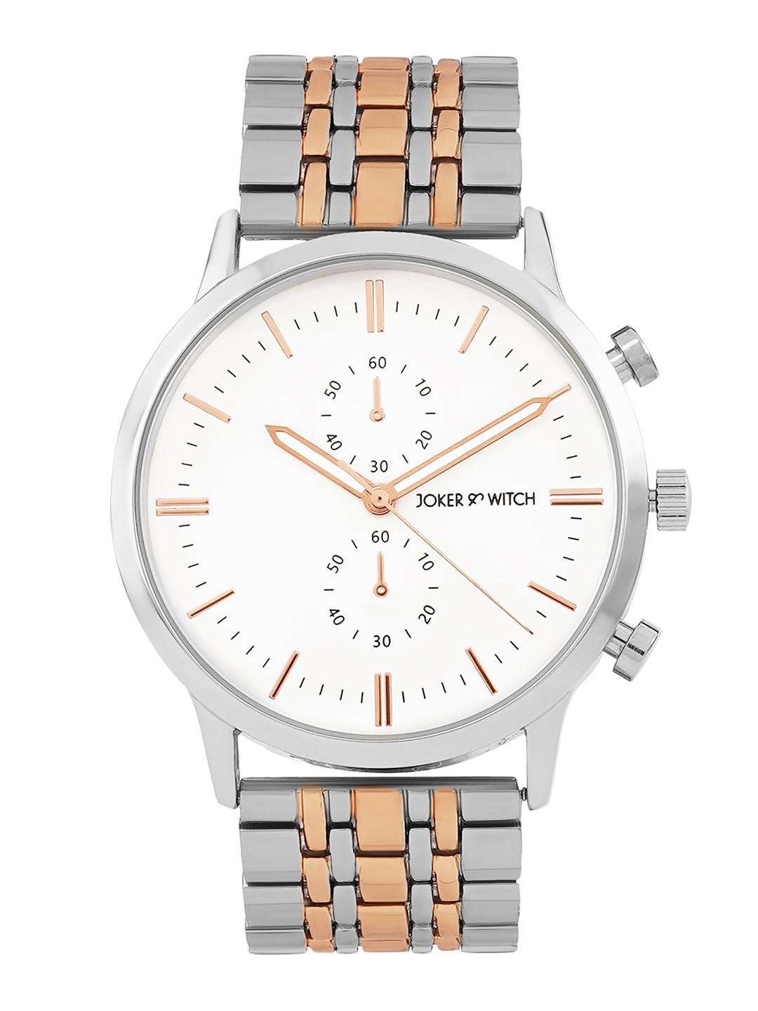 

JOKER & WITCH Men Stainless Steel Watch Gift Set JWMBS85, Silver