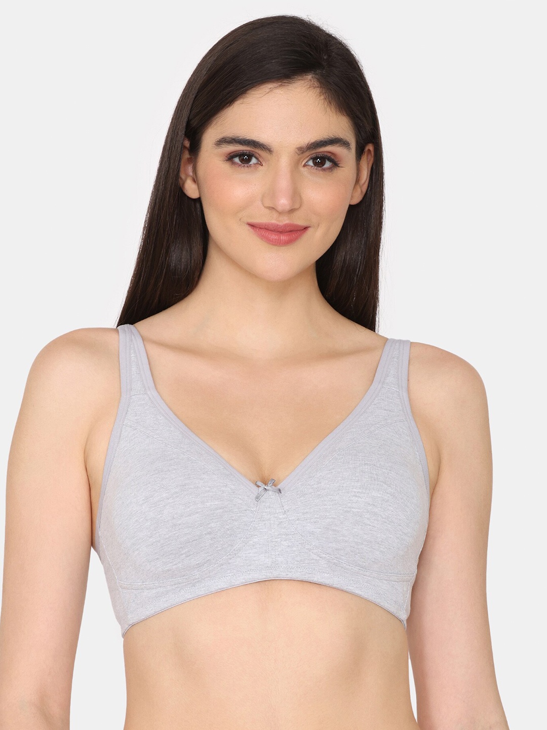 

Zivame Full Coverage Non Padded T-shirt Bra With All Day Comfort, Grey