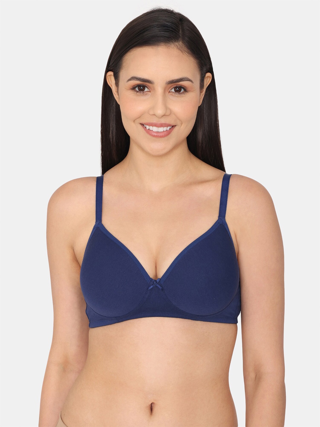 

Zivame Full Coverage Lightly Padded All Day Comfort T-Shirt Bra, Blue