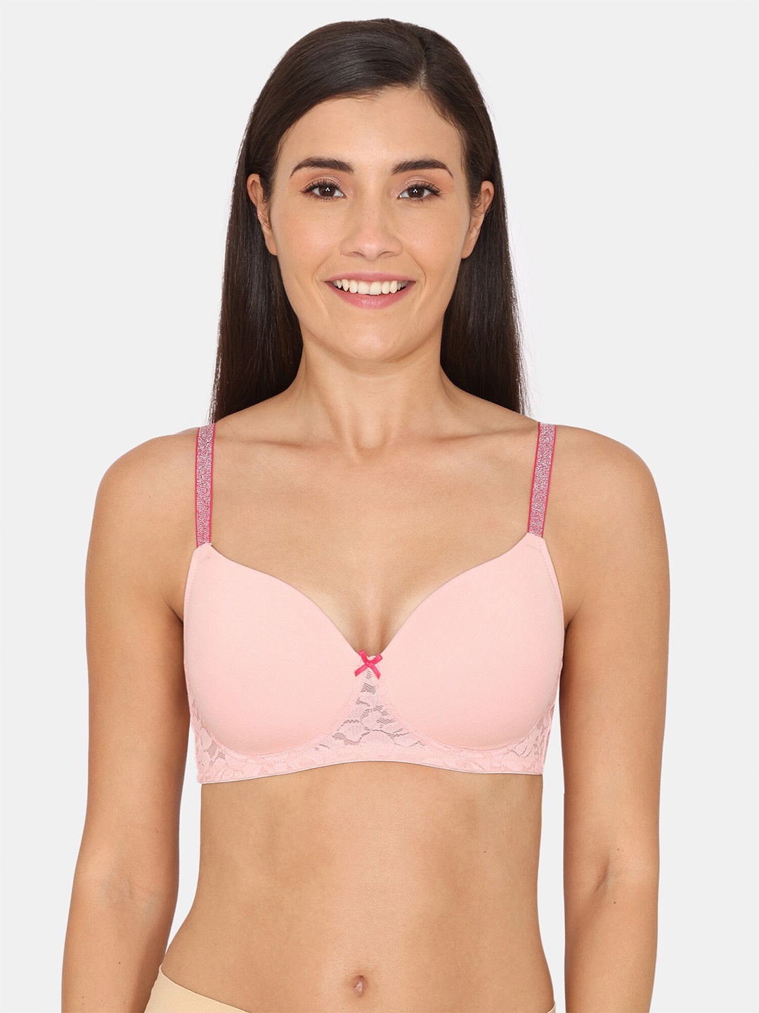 

Zivame Full Coverage Lightly Padded All Day Comfort Everyday Bra, Pink