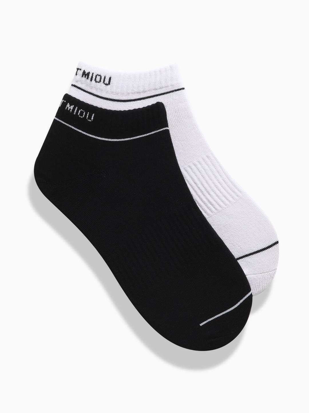 

THE BEAR HOUSE Men Pack Of 2 Ankle Length Socks, Black