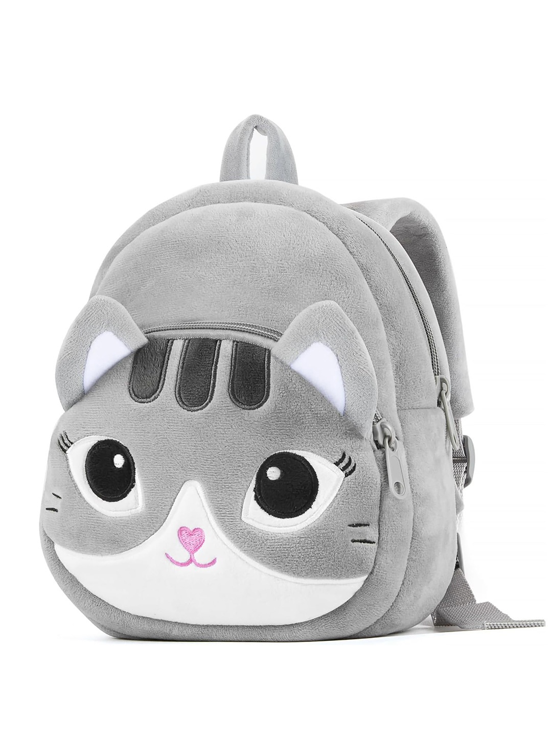

Frantic Kids Cat Applique Backpack, Grey