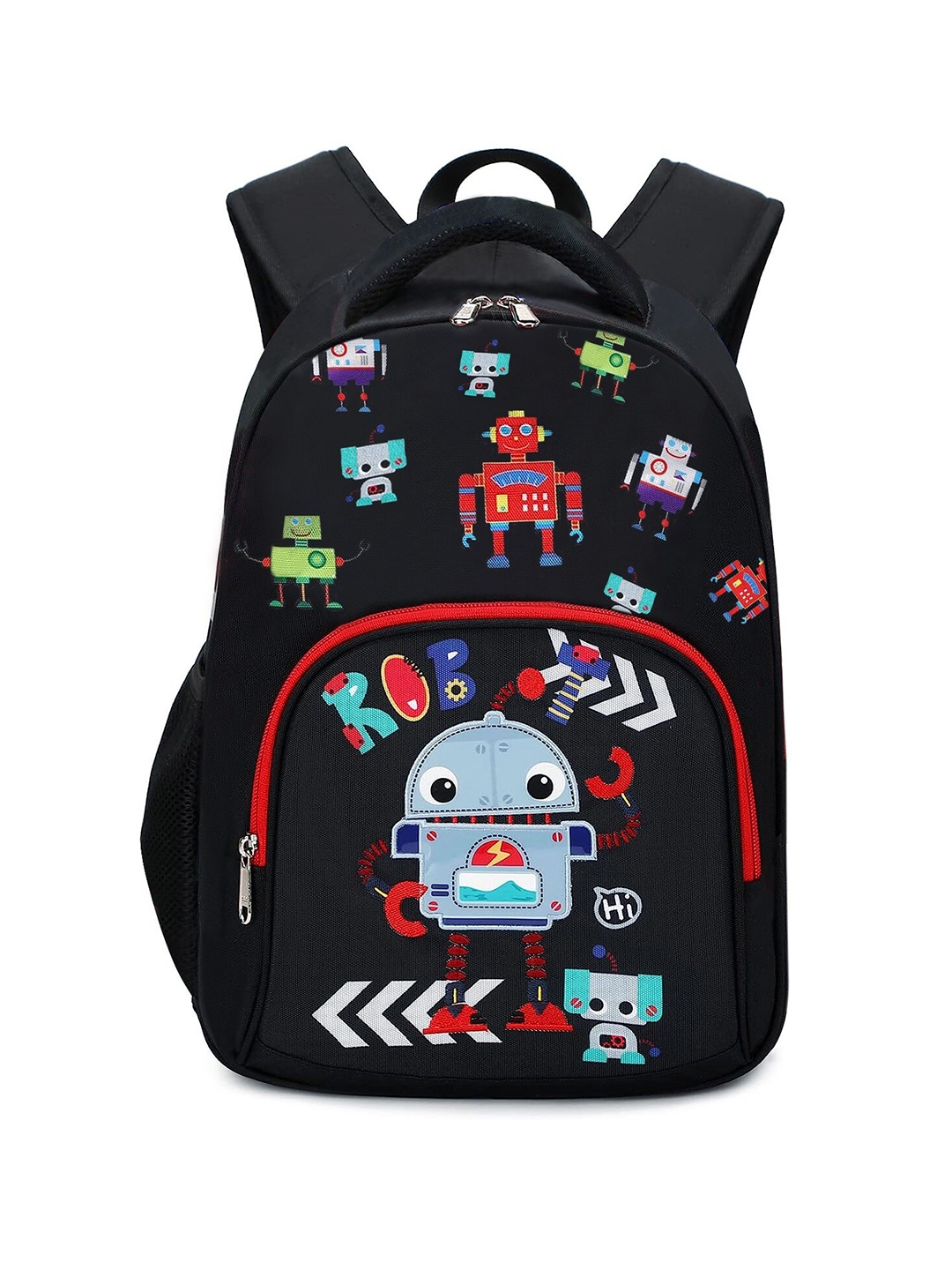 

Frantic Kids Graphic Printed Backpack, Black