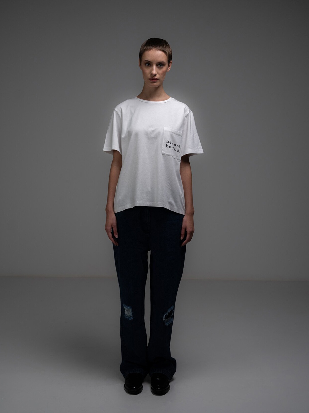 

SOTBELLA Round Neck Short Sleeves T-shirt, White